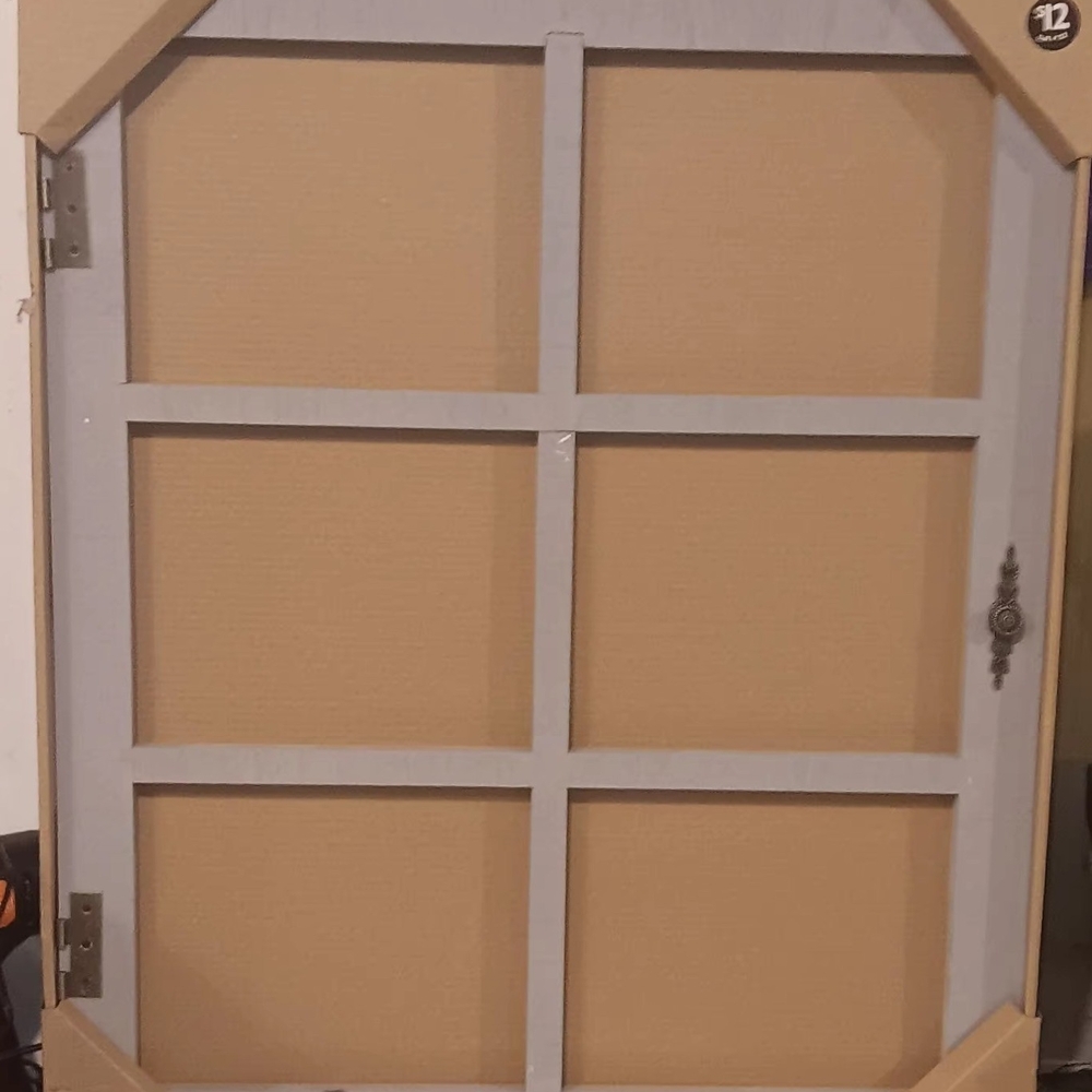 Rustic Gray Wooden Window Frame Decor